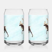 Volkskeunst Kariboe/Rendier Blikvorm Glas (Links)