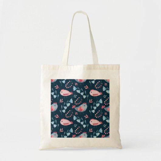 Volkskippen: Waterverf naadloos patroon. Tote Bag (Voorkant)