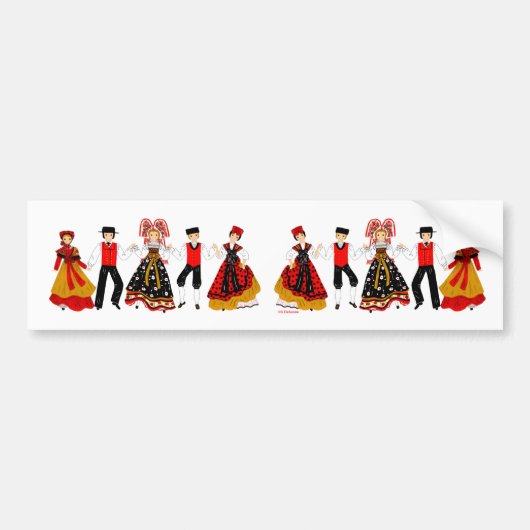 Volkskunde van de Elzas, Frankrijk Bumpersticker (Voorkant)