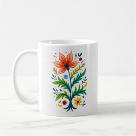 Volkskunst Bloem Boom Cottagecore Rustieke Botanis Koffiemok