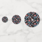 Volkskunst Bloemmotief Confetti (Voorkanten)