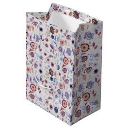 Volkskunst Botanisch Naadloos Patroon Medium Cadeauzakje