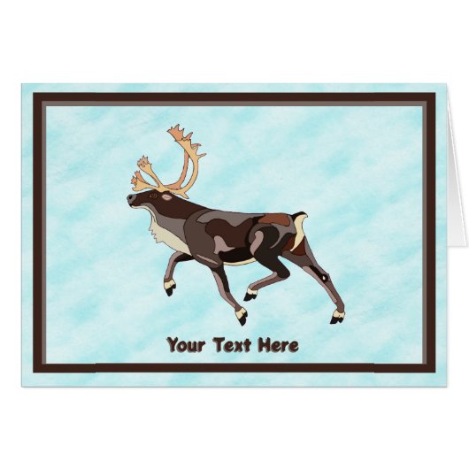 Volkskunst Caribou/rendieren (Voorkant Horizontaal)