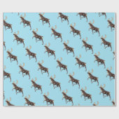 Volkskunst Caribou/rendieren Cadeaupapier (Vlak)