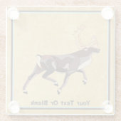 Volkskunst Caribou/rendieren Glazen Onderzetter (Achterkant)