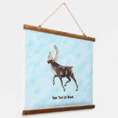 Volkskunst Caribou/rendieren Hangend Wandkleed (Gebogen)