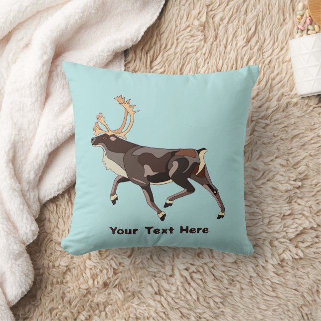 Volkskunst Caribou/rendieren Kussen (Deken)