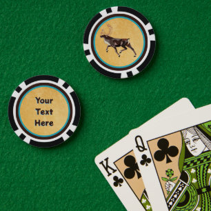 Volkskunst Caribou/rendieren Poker Chips