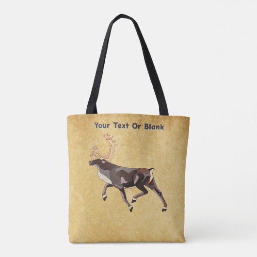 Volkskunst Caribou/rendieren Tote Bag (Achterkant)