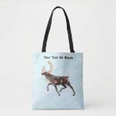 Volkskunst Caribou/rendieren Tote Bag (Voorkant)