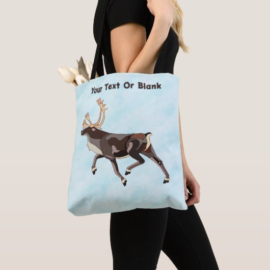 Volkskunst Caribou/rendieren Tote Bag (Dichtbij)