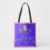 Volkskunst Engel Hartjes Tote Bag (Voorkant)