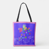 Volkskunst Engel Hartjes Tote Bag (Achterkant)
