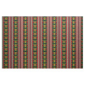Volkskunst kanaalsmalboot rode gele rozen stof (Fat Quarter)