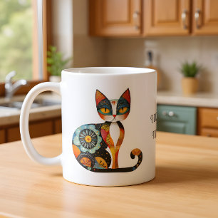 Volkskunst kat humor "Ik verlies geen haar. Ik dec Koffiemok