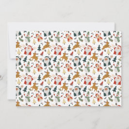 Volkskunst Kerst Karakter Feestdagenkaart