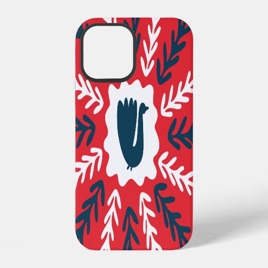Volkskunst Kerst Tegeltje iPhone Hoesje (Achterkant)
