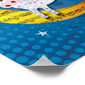 Volkskunst Koe Sprong Over De Maan Rijmpje Poster (Hoek)