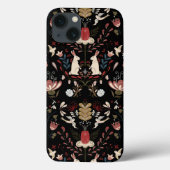 Volkskunst Lente Konijnen Botanisch Case-Mate iPhone Case (Achterkant)