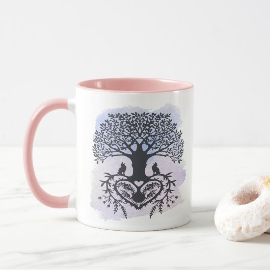 Volkskunst Levensboom Mok (Met donut)