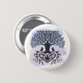 Volkskunst Levensboom Ronde Button 5,7 Cm (Voorkant /achterkant)