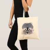 Volkskunst Levensboom Tote Bag (Voorkant (product))
