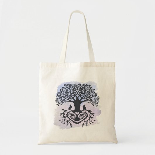 Volkskunst Levensboom Tote Bag (Voorkant)