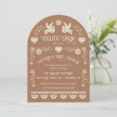 Volkskunst Mexicaanse Cielito Lindo Baby shower Ar Kaart (Staand voorkant)