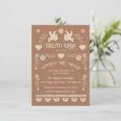 Volkskunst Mexicaanse Cielito Lindo Baby shower Kaart (Staand voorkant)