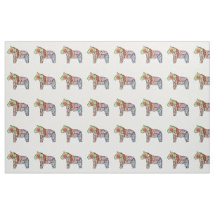 Volkskunst Paarden Stof