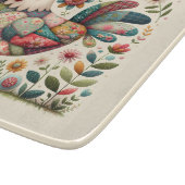 Volkskunst Patchwork Haan met Bloemaccenten Snijplank (Hoek)