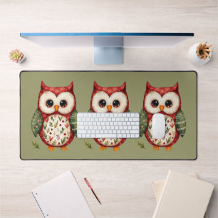 Volkskunst Patchwork Uil Cottagecore Bureaumat