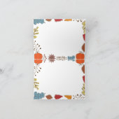 volkskunst pompoen en bessen Thanksgiving Kaart (Binnen)