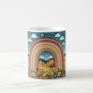 Volkskunst Regenboombekermug Koffiemok