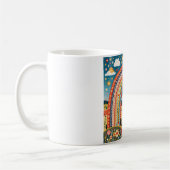 Volkskunst Regenboombekermug Koffiemok (Links)
