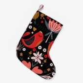 volkskunst schandalig kleurrijk patroon met flora kleine kerstsok (Voorkant (Hangend))