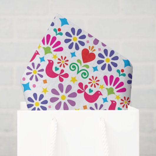 Volkskunst  tissuepapier (Cadeauzakje)
