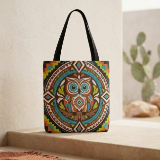 Volkskunst Uil Tote Bag