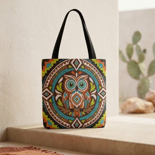 Volkskunst Uil Tote Bag