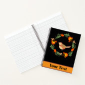 Volkskunst van herfstvogels notitieboek (Binnen)
