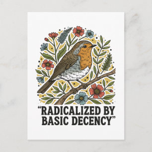 Volkskunst Vogel Illustratie voor Sociale Rechtvaa Aankondigingskaart