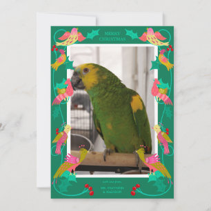 Volkskunst Vogels, Aangepaste Foto Wenskaart  Feestdagenkaart