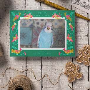 Volkskunst Vogels, Aangepaste Foto Wenskaart Feestdagenkaart
