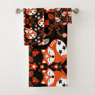 Volkskunst Vos Print Decoratie Bad Handdoek