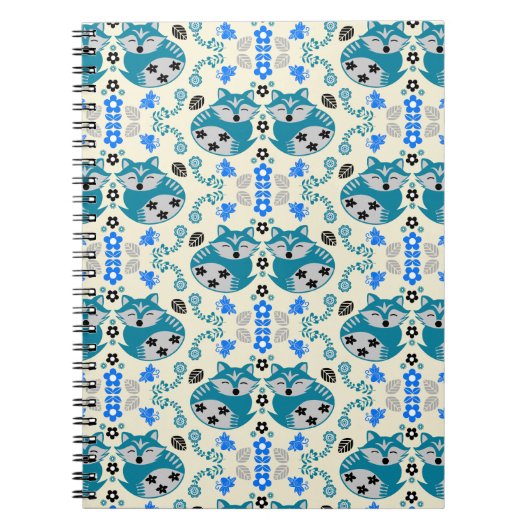 Volkskunst Vos Print Decoratie Notitieboek (Voorkant)