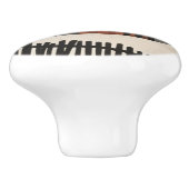 volkskunst winterdorp scene keramische knop (Zijkant)