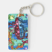 Volkskunst Zeemeerminnen Vis Abstract Origineel Sc Sleutelhanger (achterkant)