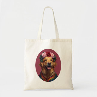 Volkskunst Zelfportret Goudharige Hond Tote Bag