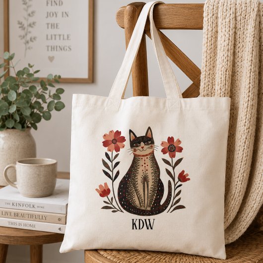 Volkskunstkat Tote Bag
