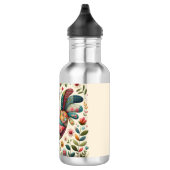 Volkskunstpatchworkhaan met bloemaccenten waterfles  (Rechts)